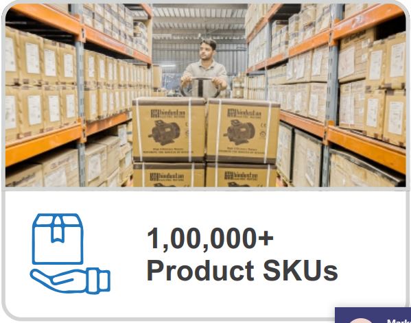 1,00,000+ Product Stock Keeping Units Capacity